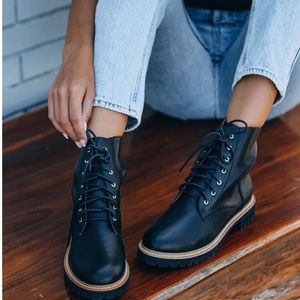 Vici Brycen Faux Leather Lace Up Boot